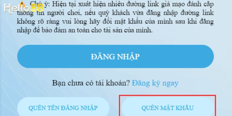 Hướng dẫn các bước khôi phục khi quên mật khẩu